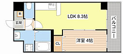 Blezio3 1LDKの間取図画像
