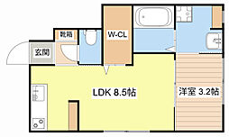 インテグラル青葉 1LDKの間取図画像
