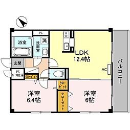Le Soleil JM 1階2LDKの間取り