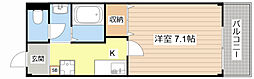 プラティーク 1階1Kの間取り