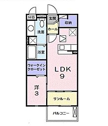 間取図画像 1LDK