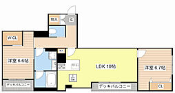 ジョイ　フィールド 1階2LDKの間取り