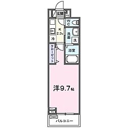 ジュネス エアリー 1Kの間取図画像