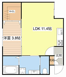 イオ・リアン坂本 1階1LDKの間取り