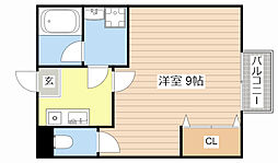 カーペンターハウス6 1Kの間取図画像