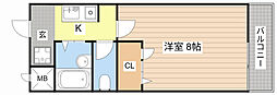 プロスパ 1Kの間取図画像