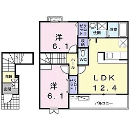 ヒコ・シンクラ 2LDKの間取図画像