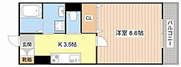 312T 1Kの間取図画像