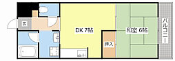 メゾンエイコー能登川2号館 1DKの間取図画像