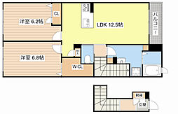 シャーメゾン プレミアスII 2LDKの間取図画像