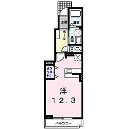 コンフォートフジ ワンルームの間取図画像