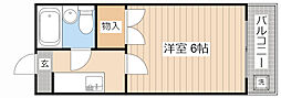 エスポワール彦根 1Kの間取図画像