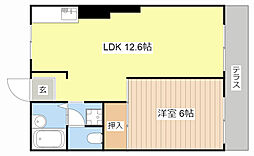 ハイスクエア湖南 1LDKの間取図画像