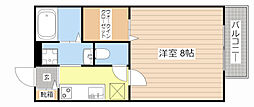 ユニハ 1Kの間取図画像