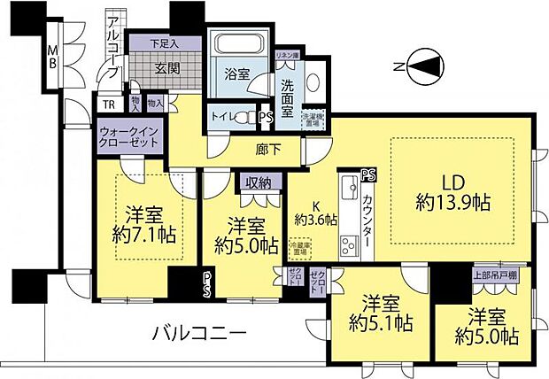 アップルタワー大阪谷町(4LDK) 8階のその他画像