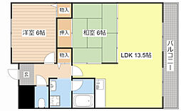 カーサボヌール 3階2LDKの間取り