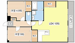 River Side 11 3階2LDKの間取り