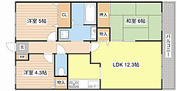 モン・シェリマ・シェリ 3階3LDKの間取り