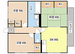 タナベマンションパート3 3DKの間取図画像