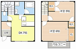 Branche DE FRANCOIS 1階2DKの間取り