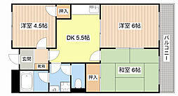 TwinAvenueA棟 3DKの間取図画像
