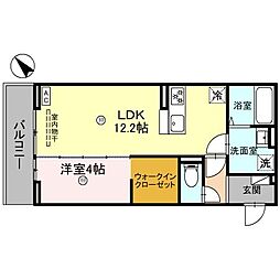 BRANSIA(ブランシア)目川 1LDKの間取図画像