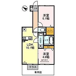 アローズ 2LDKの間取図画像