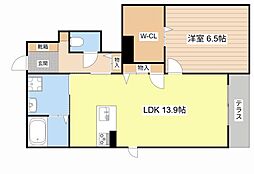 川崎ハイツ 1LDKの間取図画像
