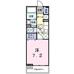クレイドル.ケイ. 1Kの間取図画像
