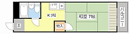 藤田マンション 1Kの間取図画像
