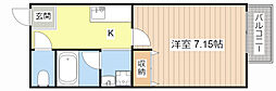 HOUSE1ROKUBANKAN 1Kの間取図画像