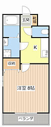 めぞん我楽舎 1Kの間取図画像