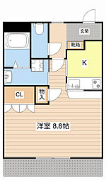 ムリノアヴェント 1Kの間取図画像