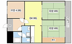 JR東海道・山陽本線 南彦根駅 徒歩11分の賃貸マンション 6階3DKの間取り