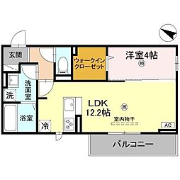 JR東海道・山陽本線 近江八幡駅 徒歩14分の賃貸アパート 2階1LDKの間取り