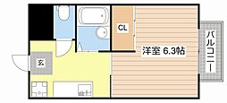 JR北陸本線 長浜駅 徒歩35分の賃貸マンション 3階1Kの間取り