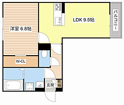 近江鉄道近江本線 水口石橋駅 徒歩4分の賃貸アパート 1階1LDKの間取り