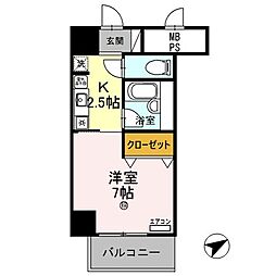 JR東海道・山陽本線 南彦根駅 徒歩12分の賃貸マンション 1階1Kの間取り