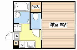 JR東海道・山陽本線 彦根駅 徒歩25分の賃貸アパート 1階1Kの間取り