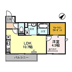 JR東海道・山陽本線 彦根駅 徒歩7分の賃貸アパート 3階1LDKの間取り