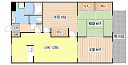 JR東海道・山陽本線 守山駅 徒歩34分の賃貸マンション 1階3LDKの間取り