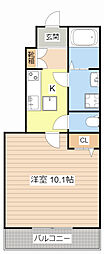 Le Ciel 1階1Kの間取り
