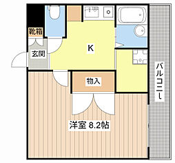 エスパシオ 2階1Kの間取り