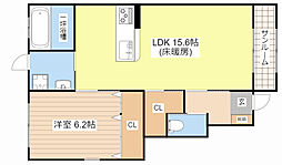 グランフォレスト 1LDKの間取図画像