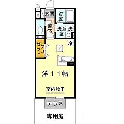 ピノリーヴァ ワンルームの間取図画像