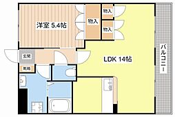 エスポワール 1LDKの間取図画像