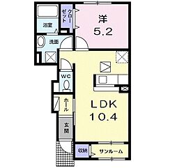 サンリット・ハウス 1LDKの間取図画像