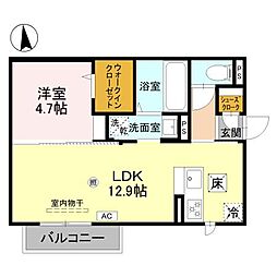 Lumiere du Soir Un 1LDKの間取図画像