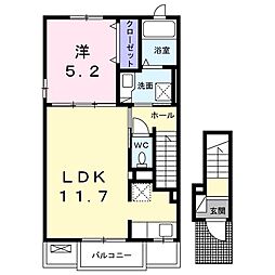 ロジュマンミユキ2 1LDKの間取図画像
