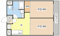 バローゼ7 2Kの間取図画像